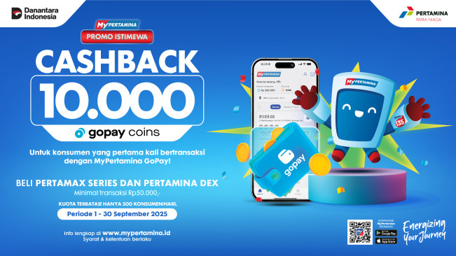Promo istimewa cashback 10.000 BBM Pertamina. (mypertamina)